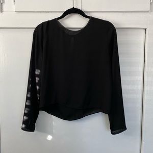 Black Long-sleeve Blouse